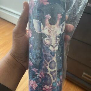 Giraffe Design Blue Drinkware